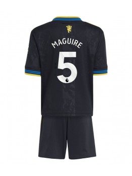 Manchester United Harry Maguire #5 Dječji Rezervni Dres kompleti 2025-26 Kratak Rukavima (+ kratke hlače)